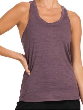 Vuori Lux Performance Racerback Tank Top, Small, EUC, Plum Heather